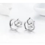 Обеци "Котешка обич"