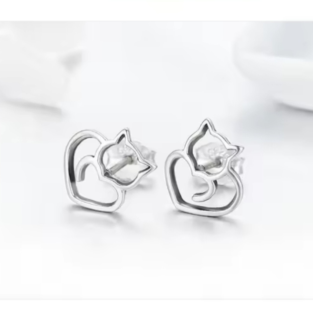 Обеци "Котешка обич"