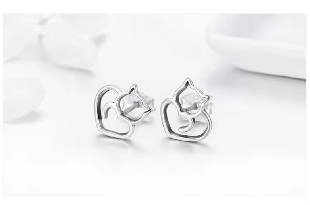 Обеци "Котешка обич"