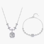 Сребърен комплект с мойсанит "Diamond Frost"