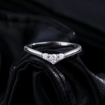 Сребърен пръстен с мойсанит "Три мечти"