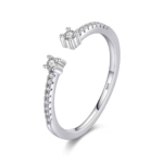 Сребърен пръстен с цирконий "Stella Duo"
