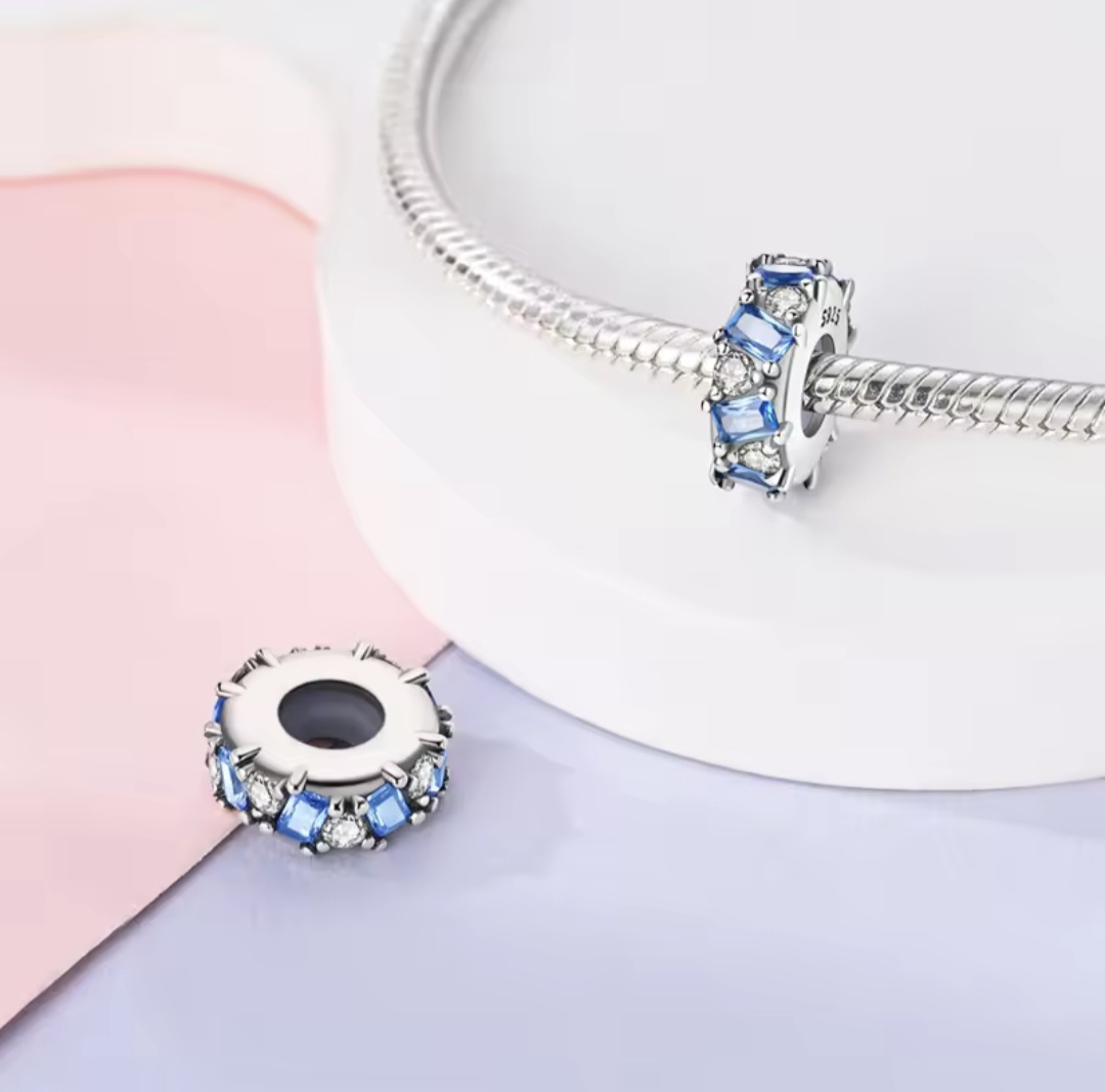 Сребърен разделител "Син блясък"