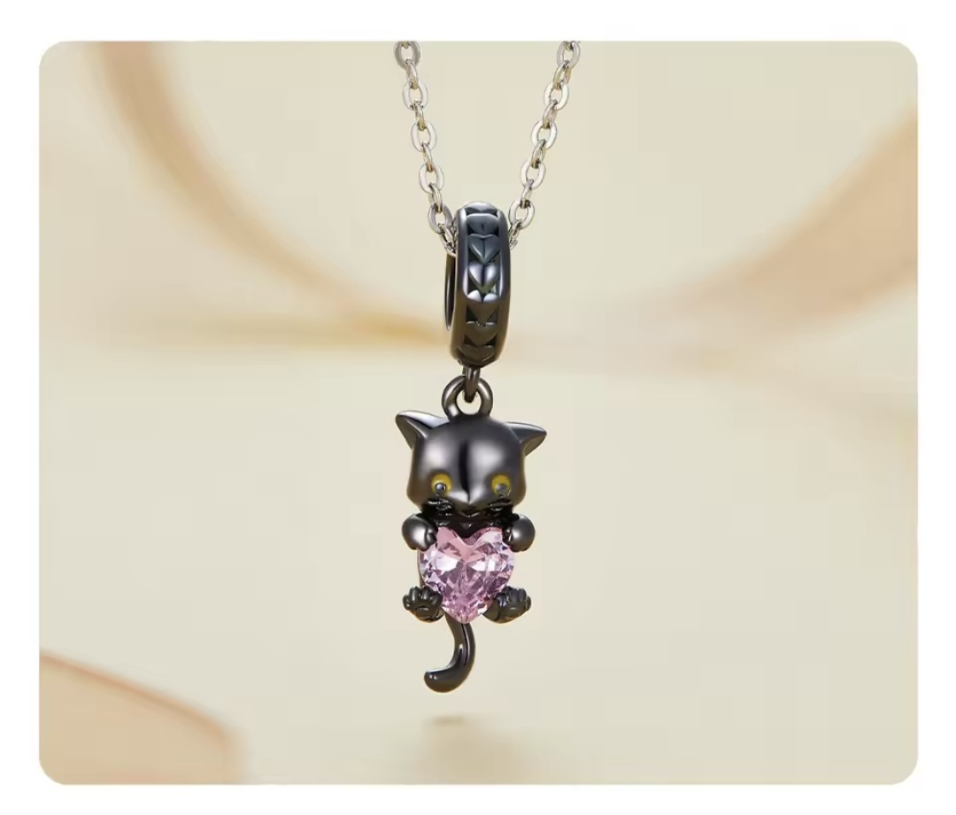 Сребърен талисман "Black cat" - Image 4