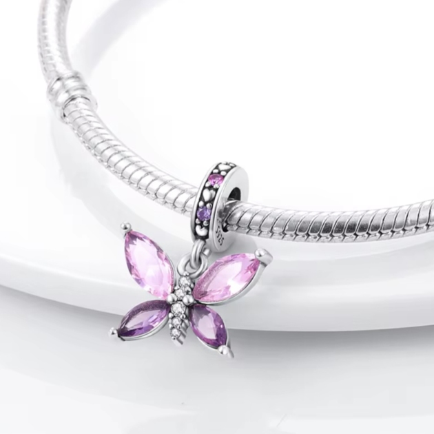 Сребърен талисман "Butterfly"