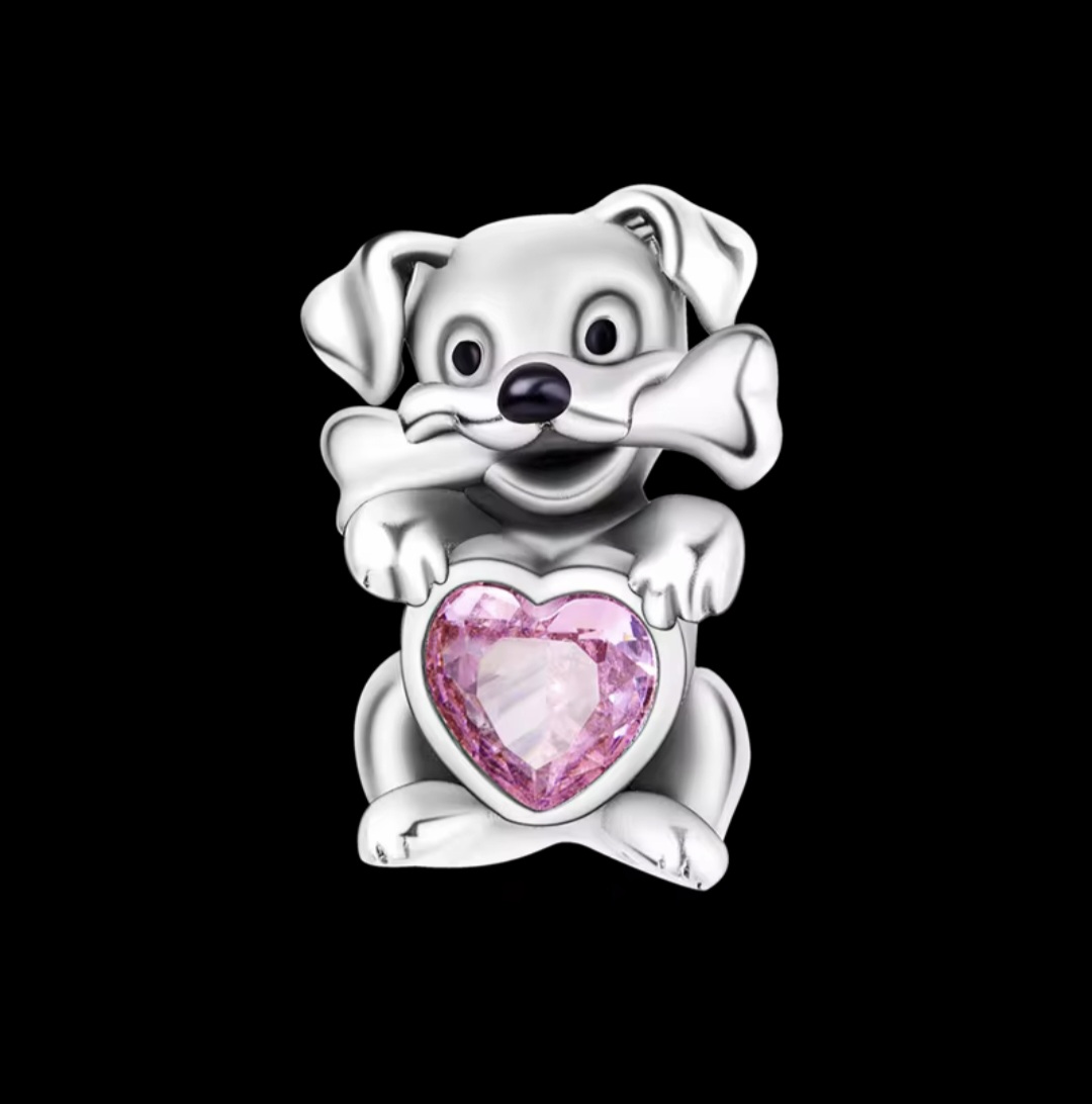 Сребърен талисман "Love dog" - Image 2