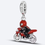 Сребърен талисман "Love motorbike"