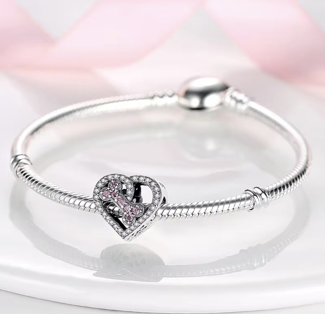 Сребърен талисман "Love my dog"