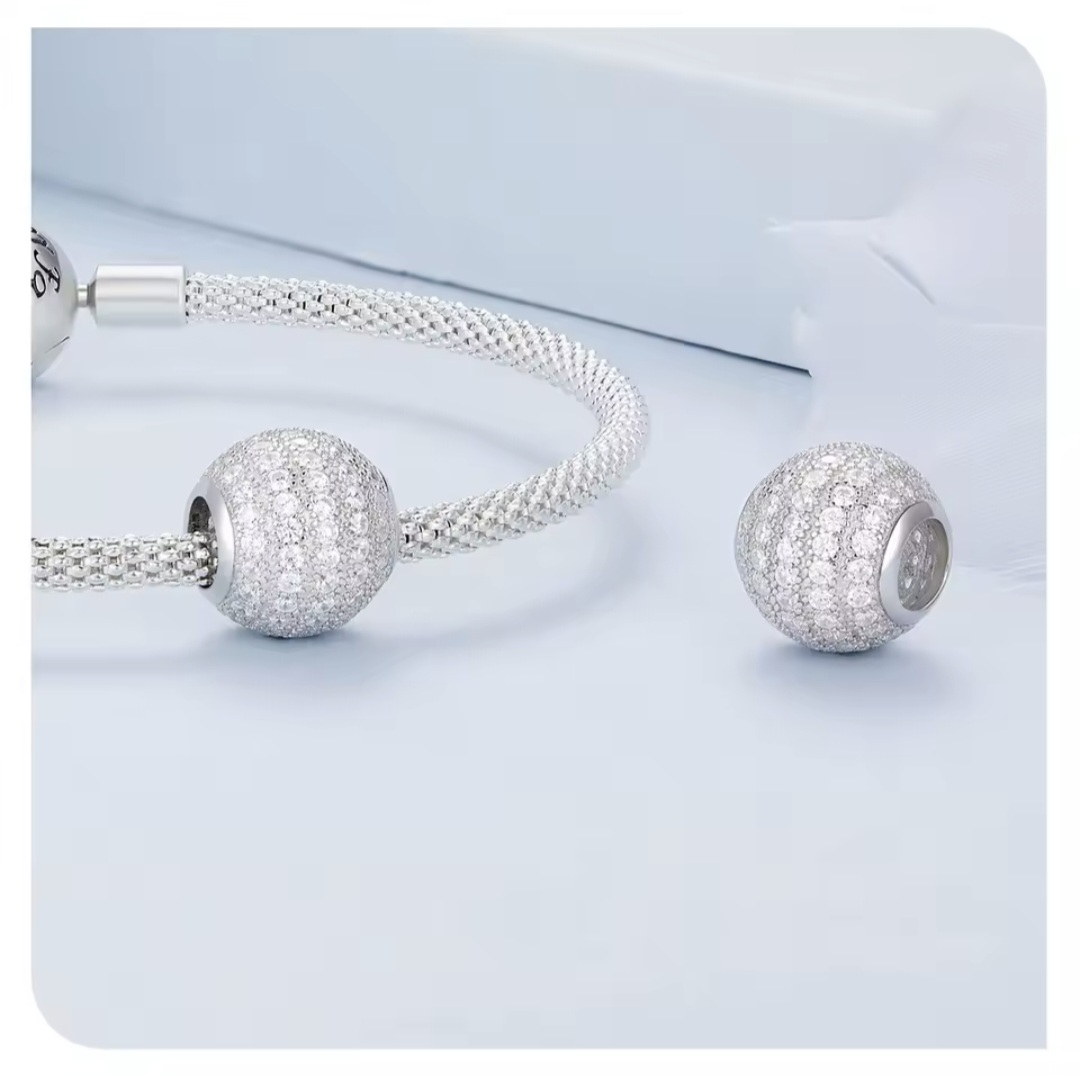 Сребърен талисман "Брилянтен кръг"