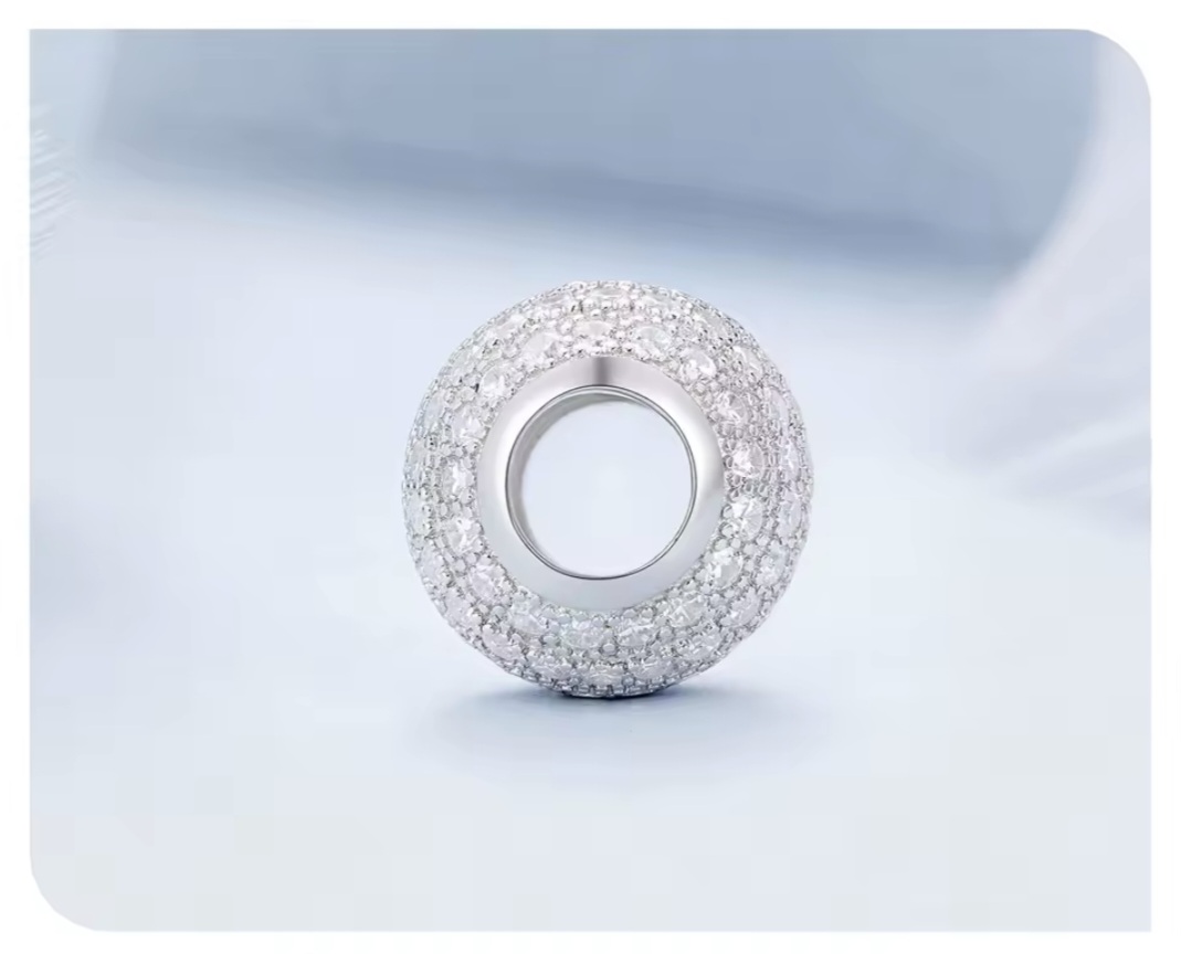 Сребърен талисман "Брилянтен кръг" - Image 4