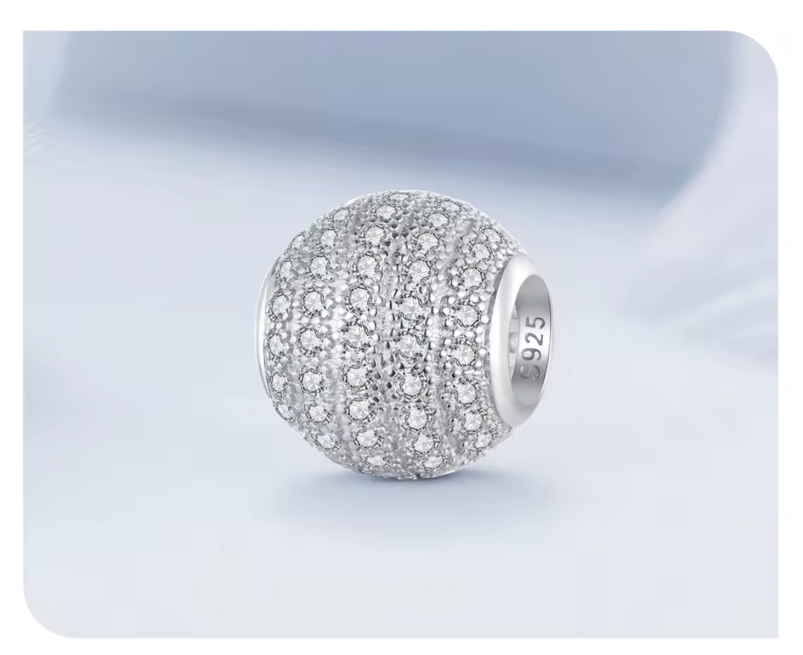 Сребърен талисман "Брилянтен кръг" - Image 3