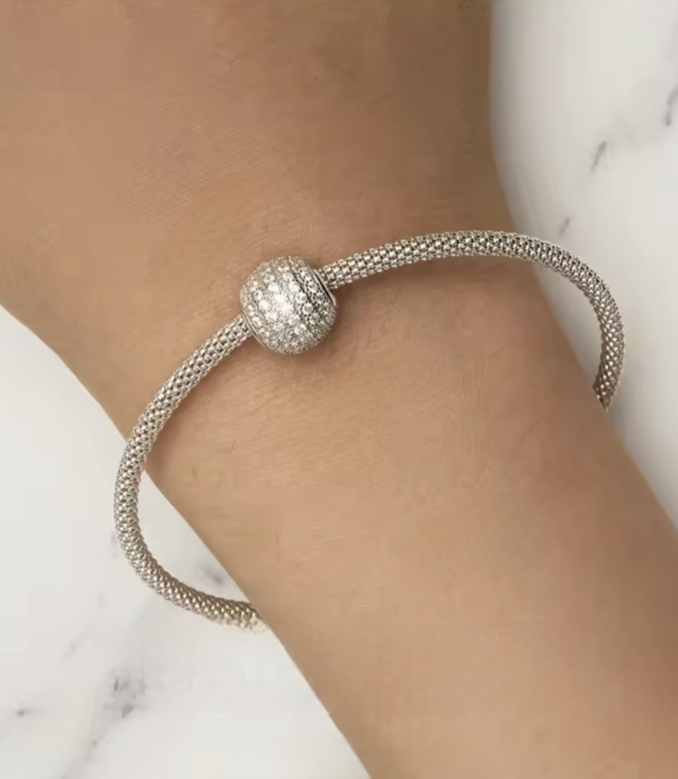 Сребърен талисман "Брилянтен кръг" - Image 2