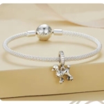 Сребърен талисман "Обичан пудел"