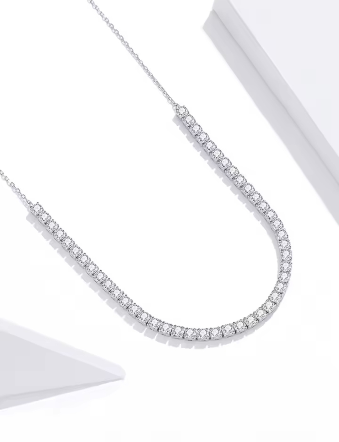 Сребърен чокър с цирконий "Luminous Elegance" - Image 3