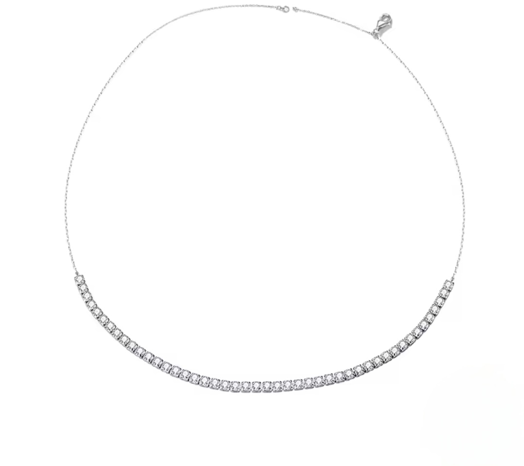 Сребърен чокър с цирконий "Luminous Elegance" - Image 4