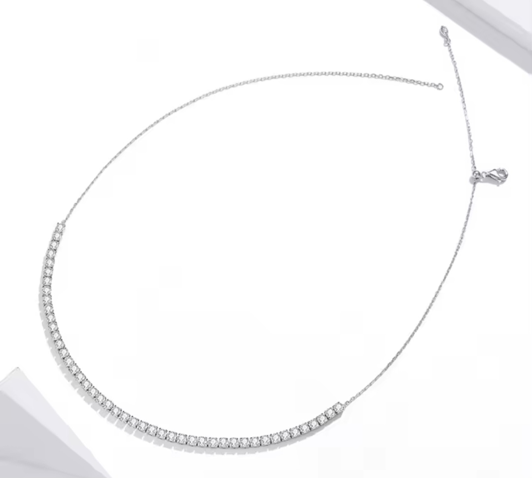 Сребърен чокър с цирконий "Luminous Elegance" - Image 2