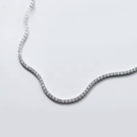 Сребърен чокър с цирконий "Прелестна"