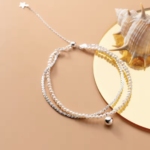 Сребърна гривна "Перлен лукс"