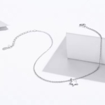 Сребърна гривна за крак "Звезден блясък"