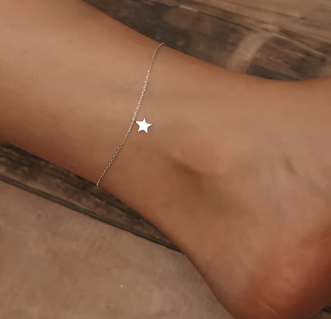 Сребърна гривна за крак "Звезден блясък" - Image 6