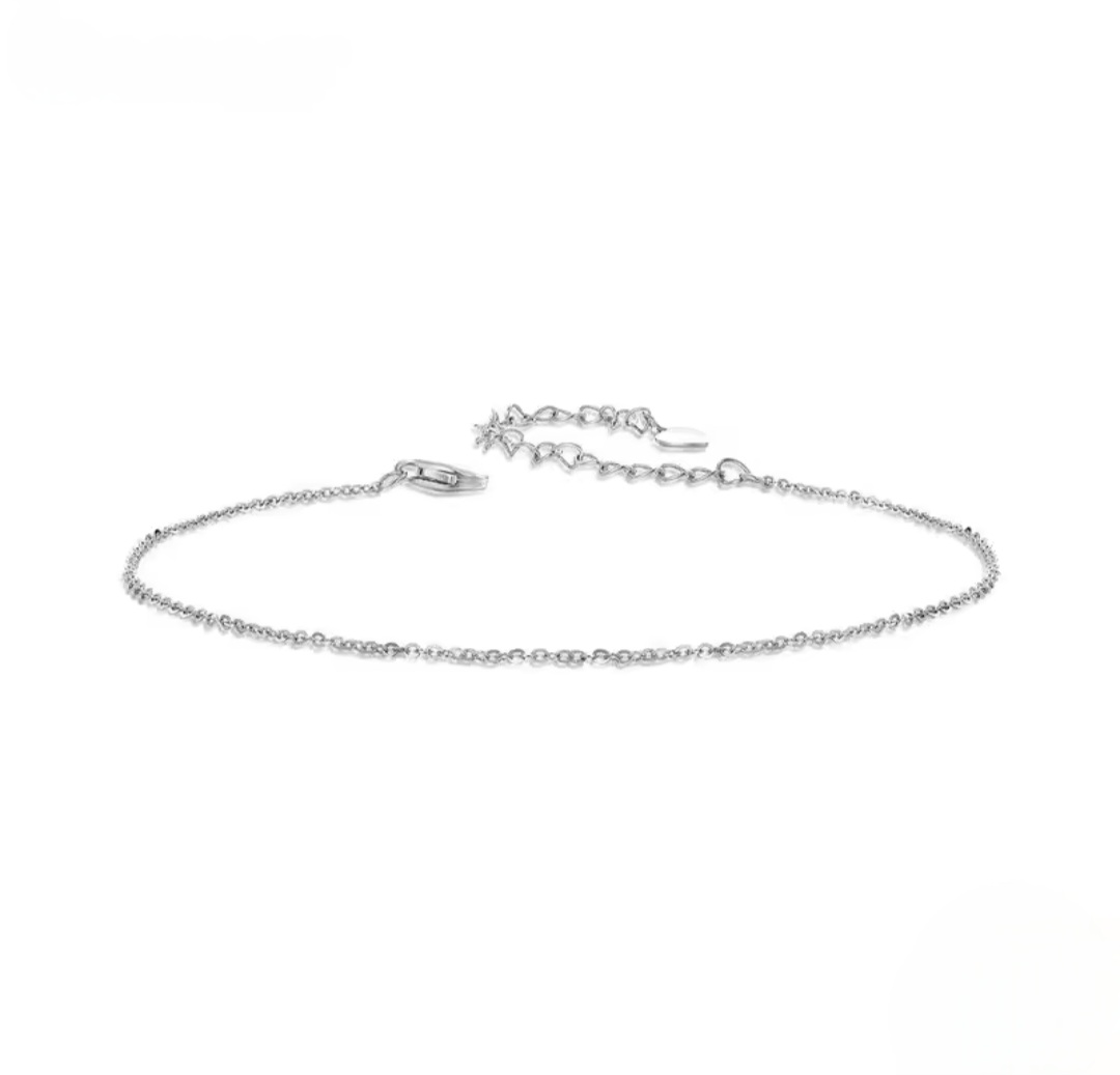 Сребърна гривна за крак "Класика" - Image 5