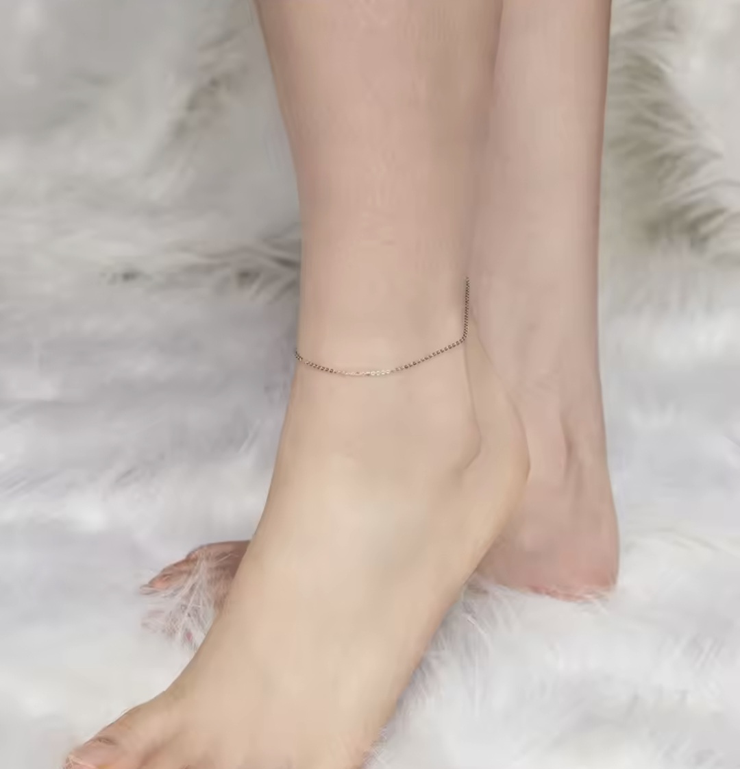 Сребърна гривна за крак "Класика" - Image 3