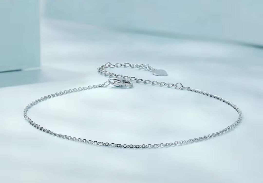 Сребърна гривна за крак "Класика"