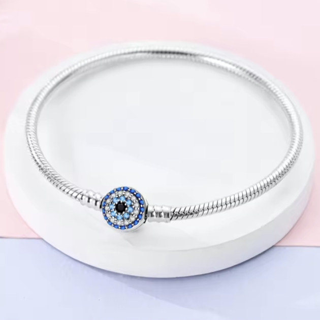 Сребърна гривна за талисмани "Виждам всичко"