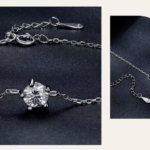 Сребърна гривна с мойсанит "Блясък на слънцето"