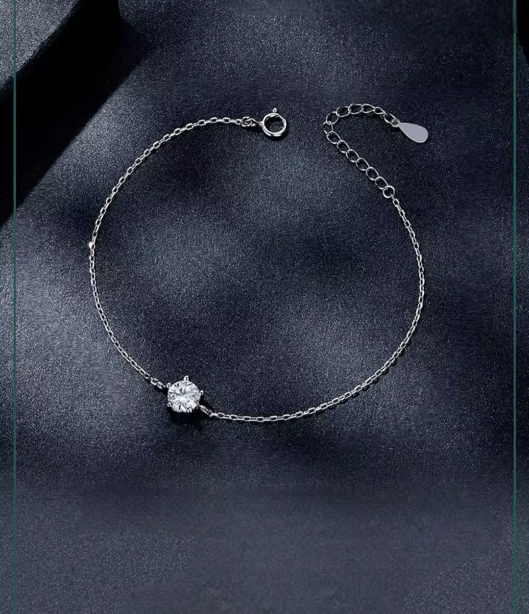 Сребърна гривна с мойсанит "Блясък на слънцето" - Image 6