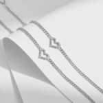 Сребърна гривна с мойсанит "Твоя съм"