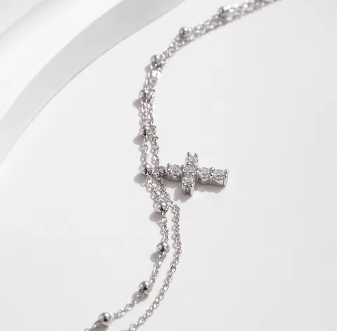 Сребърна гривна с цирконий "Faith" - Image 5