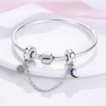 Сребърна защитна верижка "Moon-Sun"