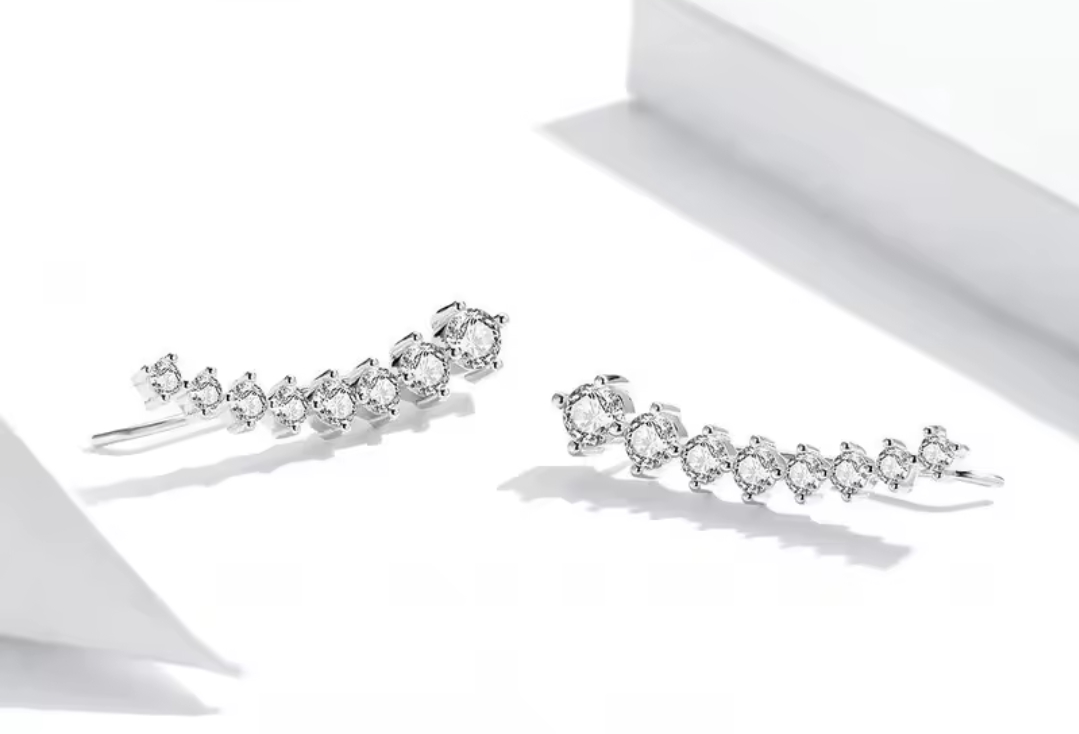 Сребърни обеци "Stellar Glow"