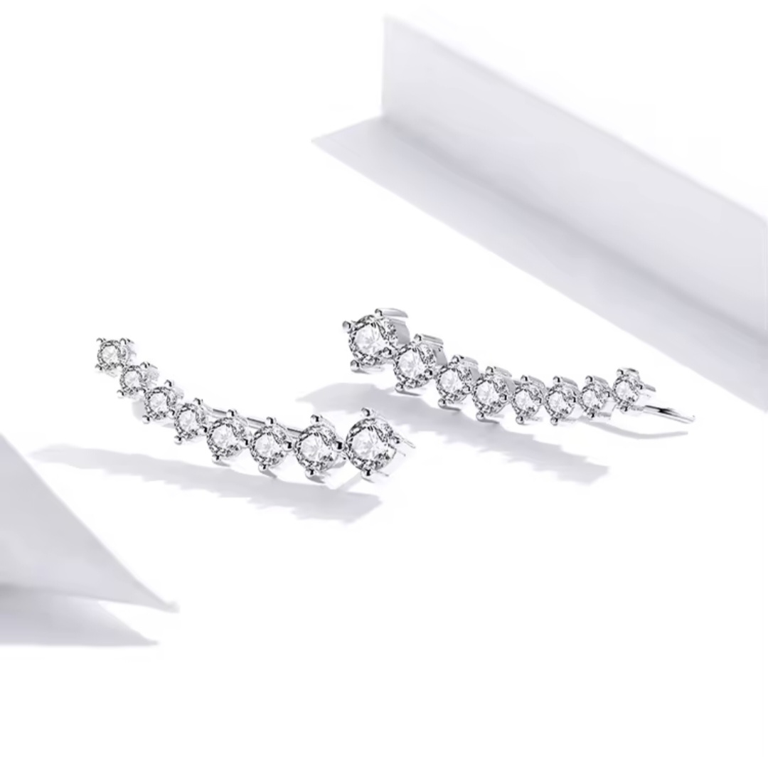 Сребърни обеци "Stellar Glow" - Image 5