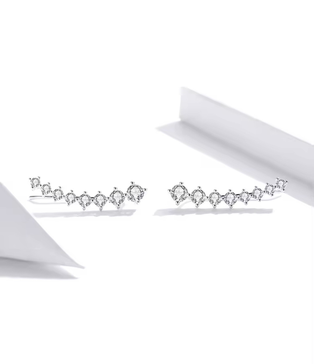 Сребърни обеци "Stellar Glow" - Image 4