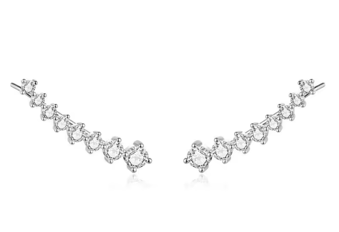 Сребърни обеци "Stellar Glow" - Image 6