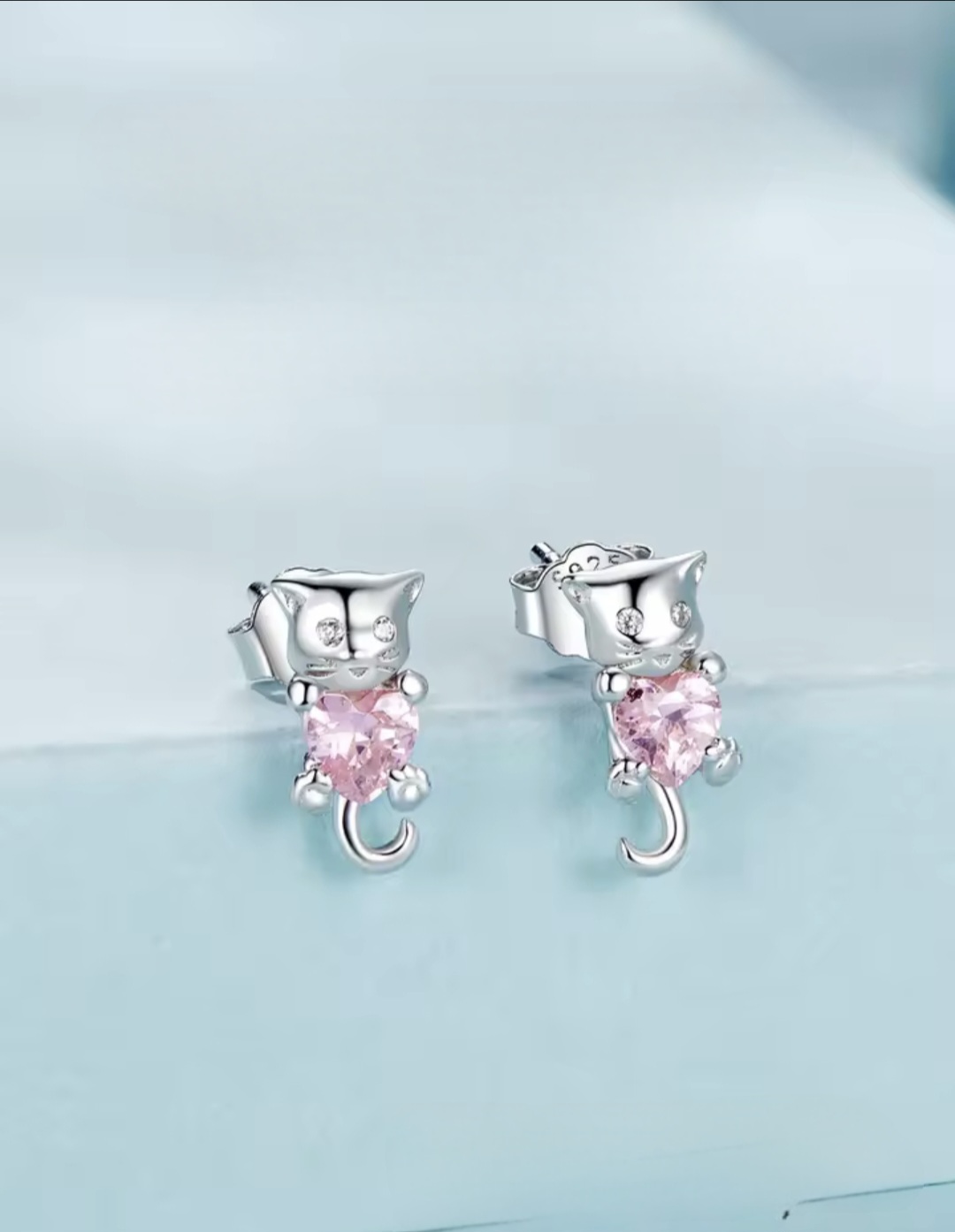 Сребърни обеци "Котешка душа"