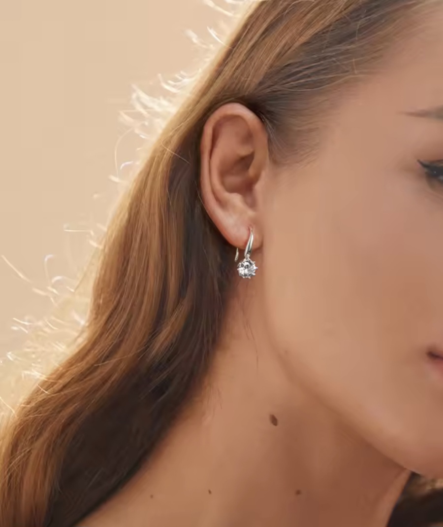 Сребърни обеци "Кристално очарование" - Image 3