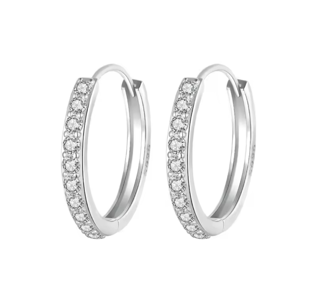 Сребърни обеци "Ледени кристали"