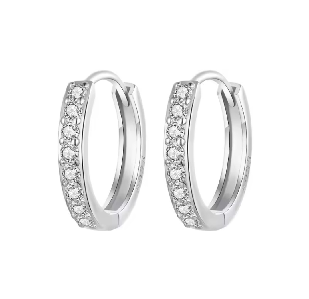 Сребърни обеци "Ледени кристали" - Image 3