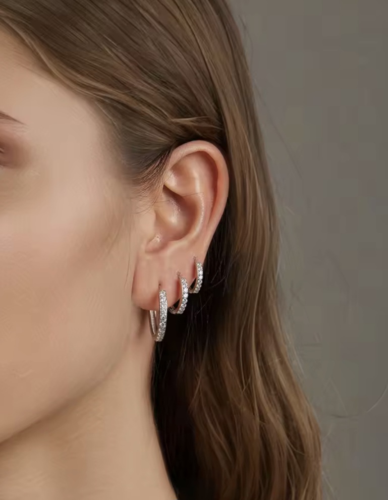 Сребърни обеци "Ледени кристали" - Image 5