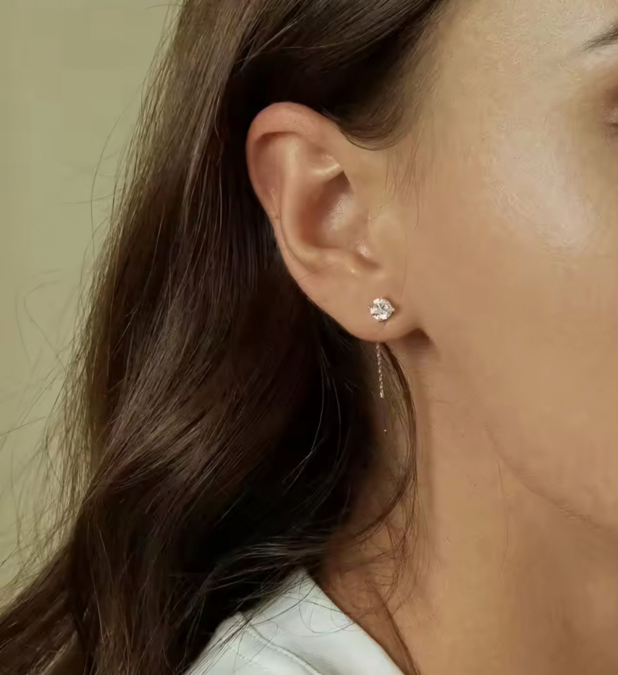 Сребърни обеци с мойсанит "Lumière" - Image 4