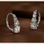 Сребърни обеци с мойсанит "Лукс светлина"