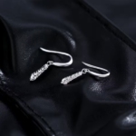 Сребърни обеци с мойсанит "Сълзи от светлина"