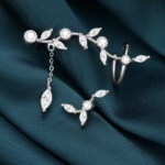 Сребърни обеци „Блясък на лоза“