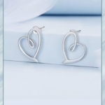 Сребърни обеци „Сърцето на нежността“