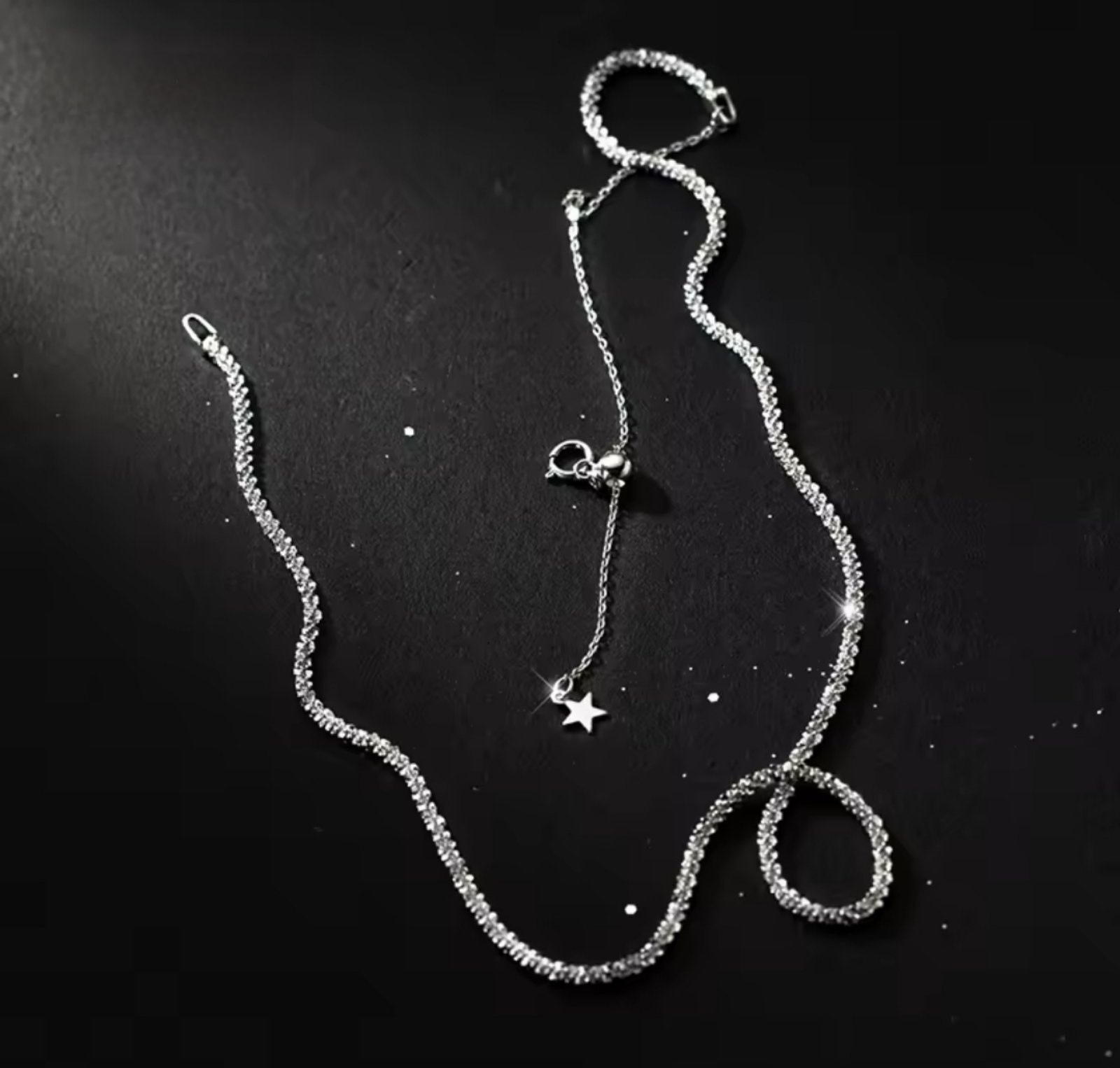Сребърно колие "Звезден миг"