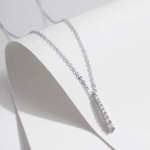 Сребърно колие с мойсанит "Élise"