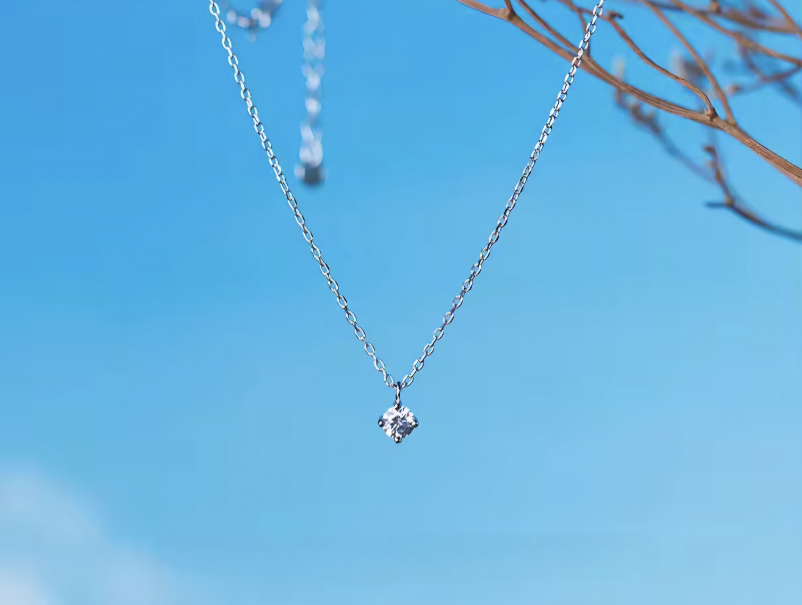 Сребърно колие с цирконий "Subtlety" - Image 7